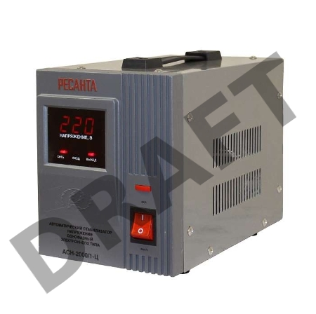 Стабилизатор напряжения АСН-2000/1-Ц 1ф 2кВт IP20 релейный Ресанта 63/6/4