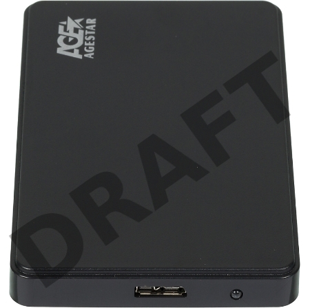 Внешний корпус для HDD AgeStar 3UB2P2 SATA III пластик черный 2.5