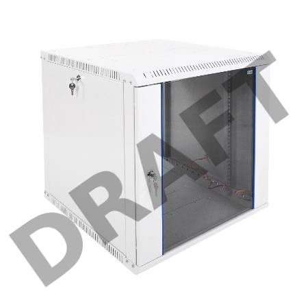 Шкаф телеком. настенный разборный 12U (600х650) дверь стекло,цвет черный (ШРН-Э-12.650-9005) (1коробка)