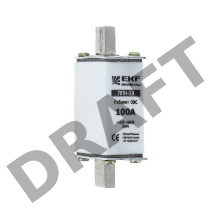 Вставка плавкая ППН-33 100/100А габарит ООС EKF fus-33/100