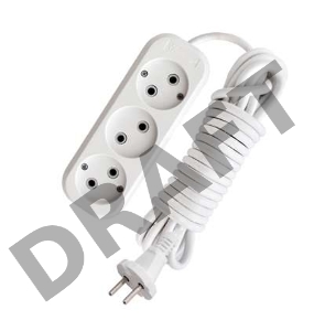 Удлинитель 3х10м без заземл. 10А IP20 Е-203 АБС-пл. ПВС 2х0.75 UNIVersal 9631967