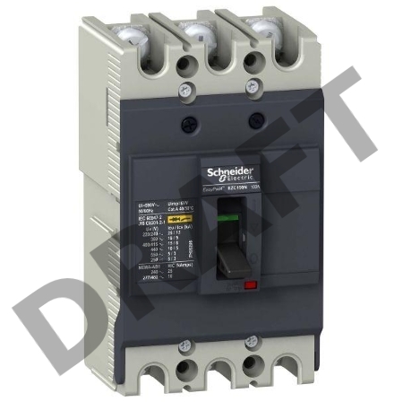 Выключатель авт. 3п EZC100N 100А 18кА SchE EZC100N3100