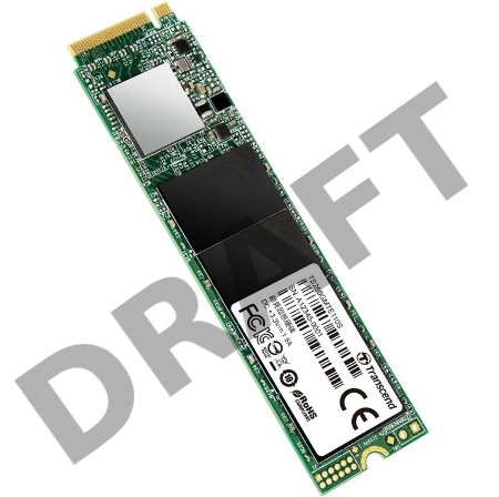 Твердотельный диск 256GB Transcend MTE110S, 3D TLC NAND, M.2 2280,PCIe Gen3x4, DRAM-less