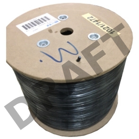 Кабель UTP 4 Pair AWG 24 CCA wooden reel, PE+PVC jacket, cat5E 305м черный