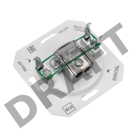 Розетка TV DEA Проходная с/у мех. Беж KRANZ (1/10/120)