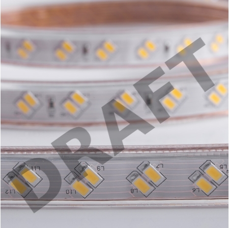 LED лента 220 В, 6.5x17 мм, IP67, SMD 5730, 120 LED/m, цвет свечения теплый белый, 100 м