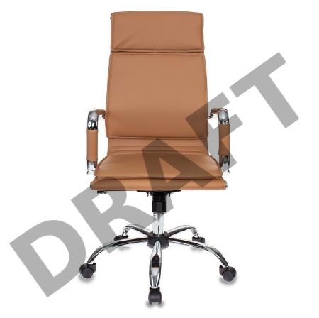 Кресло руководителя Бюрократ CH-993/camel светло-коричневый искусственная кожа крестовина хромированная