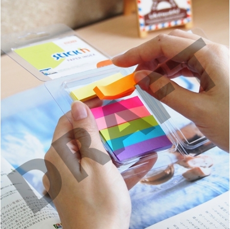 Закладки самокл. индексы бумажные Hopax 21618 10x50мм 7цв.в упак. 40лист блистер