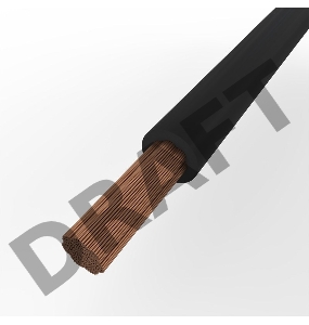 Кабель гибкий сварочный КГтп-ХЛ 1х25 мм², длина 10 метров REXANT