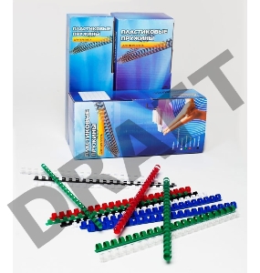 Пружины для переплета пластиковые Office Kit d=6мм A4 белый (100шт) BP2001