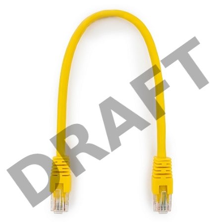Патч-корд UTP Cablexpert кат.6, 0.25м, литой, многожильный (жёлтый)