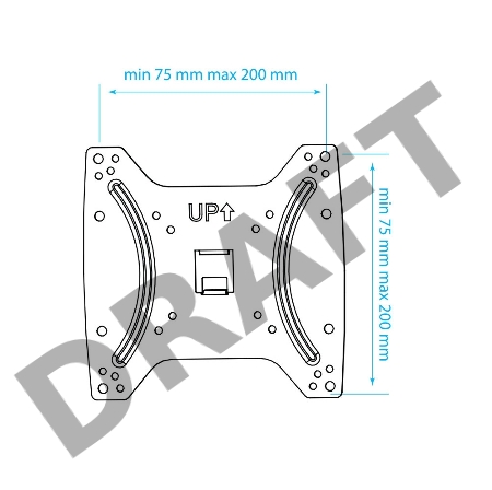 Крепеж Kromax OPTIMA-200 black {Кронштейн для LED/LCD телевизоров 15