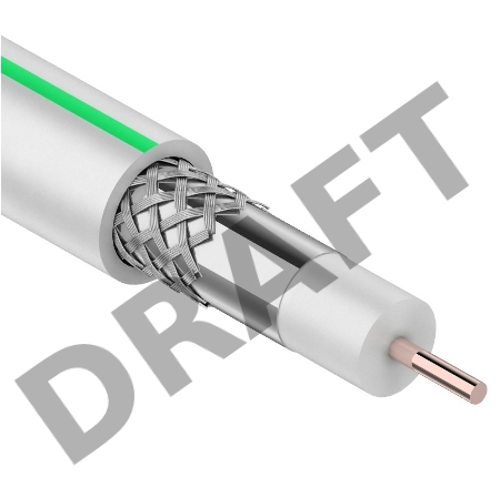 Кабель коаксиальный PROconnect SAT 703 B, CCS/Al/Al, 75%, 75 Ом, бухта 100 м, белый