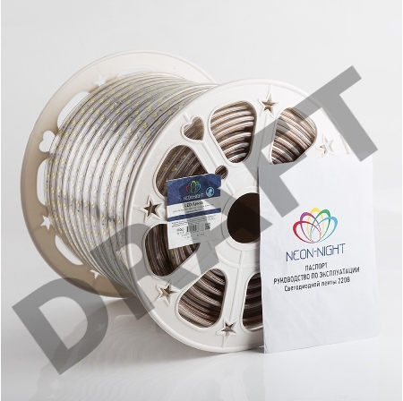 LED лента 220 В, 6.5x17 мм, IP67, SMD 5730, 120 LED/m, цвет свечения белый, 100 м