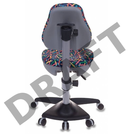 Кресло детское Бюрократ KD-2/G/PENCIL-BL синий карандаши
