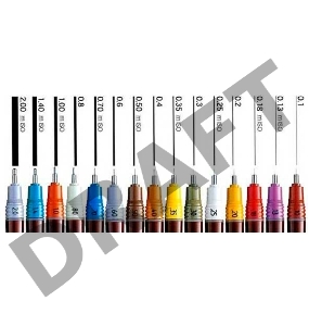 Изограф Rotring 1903493 0.6мм корпус бордовый пластик съемный пишущий узел/заправка тушь