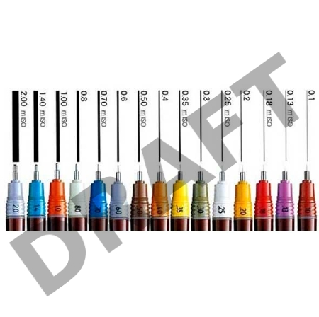 Изограф Rotring 1903493 0.6мм корпус бордовый пластик съемный пишущий узел/заправка тушь