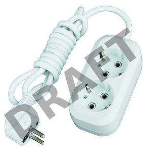 Удлинитель 2х3м с заземл. 16А IP20 Е-302 АБС-пл. ПВС 3х1 UNIVersal 9631973