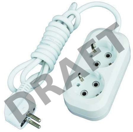 Удлинитель 2х3м с заземл. 16А IP20 Е-302 АБС-пл. ПВС 3х1 UNIVersal 9631973