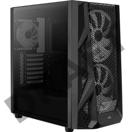 Корпус Aerocool AirHawk Duo-G-BK-v1 черный без БП ATX 5x120mm 5x140mm 2xUSB3.0 audio bott PSU