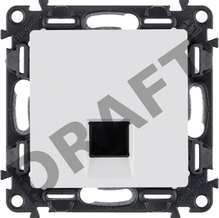 Информационная розетка одиночная Valena LIFE.  RJ45 Кат. 5е UTP. С лицевой панелью. Белая Valena LIFE. Информационная розетка одиночная RJ45 Кат. 5е UTP. С лицевой панелью. Белая