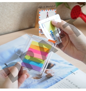 Закладки самокл. индексы бумажные Hopax 21618 10x50мм 7цв.в упак. 40лист блистер