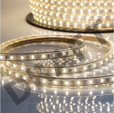 LED лента 220 В, 6.5x13 мм, IP67, SMD 5730, 60 LED/m, цвет свечения теплый белый, 100 м
