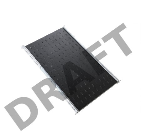 Полка перф. выдвижная с телескоп. направляющими, глубина 580 мм, цвет черный