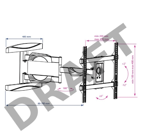 Кронштейн для телевизора Kromax ATLANTIS-60 черный 22