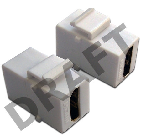 Модуль Keystone, HDMI, мама-мама, 180 градусов, белый