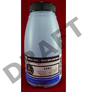 Тонер OKI C301/C321/C310/C330/C331/C510/C511/C530/C531/C3300/C3400/C3450/C3520/C3530/C3600/C5600/C5700/MC350/MC351/MC352/MC360/MC361/MC362/MC561/MC562 Cyan (фл., 50г) B&W Premium (Tomoegawa) - фас.России