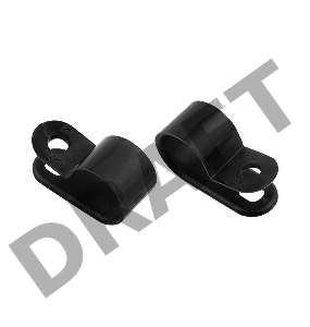 Кабельная скоба под винт REXANT 12 мм, черная, упаковка 50 шт.