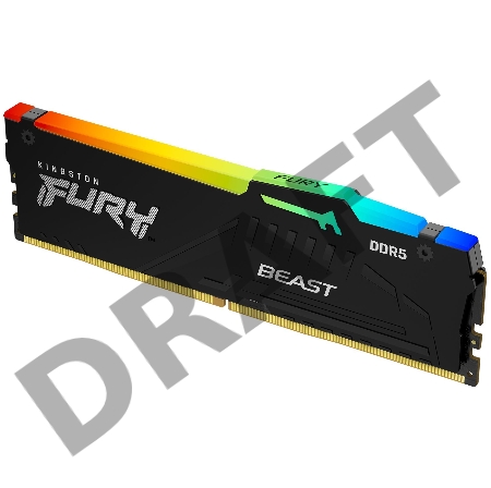 Модуль памяти Kingston 16GB 4800MT/s DDR5 CL38 DIMM FURY Beast RGB