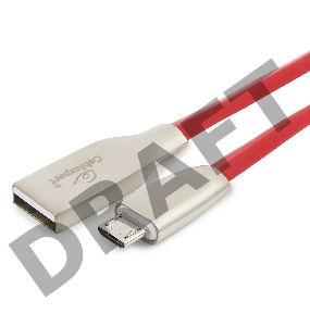 Кабель USB 2.0 Cablexpert CC-G-mUSB01R-1M, AM/microB, серия Gold, длина 1м, красный, блистер