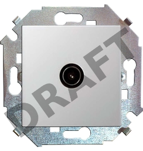 Механизм розетки TV СП Simon15 одиночная бел. Simon 1591475-030