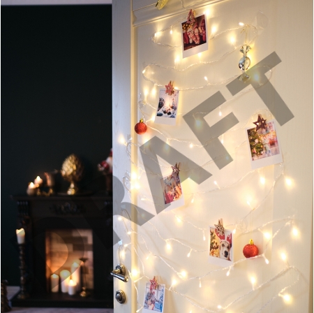 Гирлянда Твинкл-Лайт 20 м, прозрачный ПВХ, 160 LED, цвет теплый белый