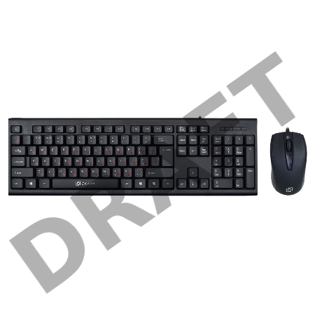 Клавиатура + мышь Oklick 630M клав:черный мышь:черный USB