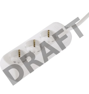 Сетевой удлинитель Hama H-30528 1.4м (3 розетки) белый