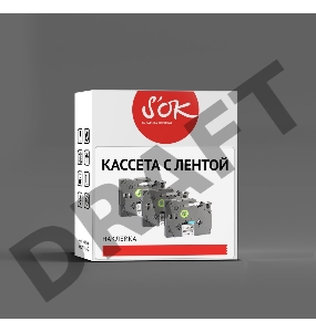 Кассета с лентой Sakura C53S655008 для Epson  LW400/LW700/LW600P/LW1000P/K400/Z700/Z900, черный на прозрачном, 18мм/9м, прозрачная