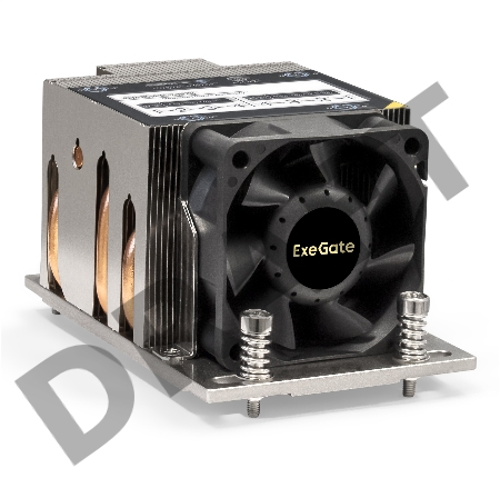 Кулер ExeGate EX293436RUS ESNK-P0063AP4.PWM.2U.SP3.Cu (Al+Cu, 2U, 4 тепл. трубки, LGA SP3, TDP 240W, PWM, 1600-6800RPM, 2 ball bearing, 4pin, 54,3db, 440г, на винтах, с термопастой, Retail box)