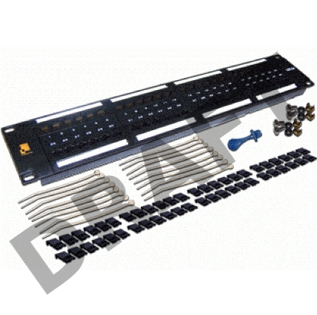 Патч-панель LANMASTER 48 портов, UTP, кат.6, 2U