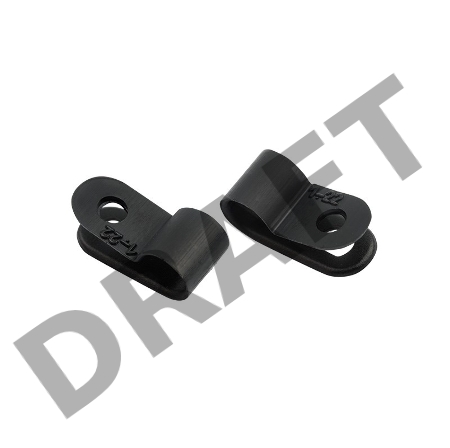 Кабельная скоба под винт REXANT 6 мм, черная, упаковка 50 шт.