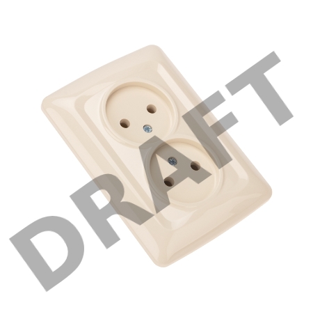 Розетка 2-ая DEA б/з с/у 10А Беж KRANZ (1/10/120)