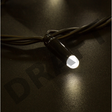 Гирлянда Нить 10м, постоянное свечение, черный ПВХ, 230В, цвет: Тёплый белый