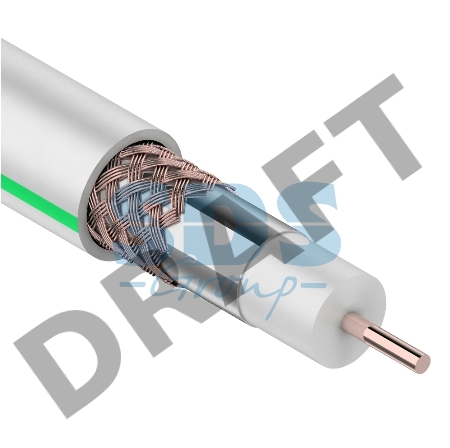 Кабель коаксиальный СМАРТКИП SAT 703 B, Cu/Al/Cu, 48%, 75 Ом, бухта 100 м, белый