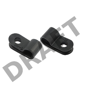 Кабельная скоба под винт REXANT 5 мм, черная, упаковка 50 шт.