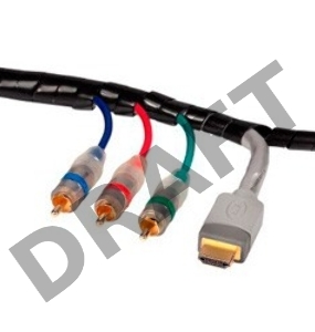 Спиральный шланг Hama H-20509 2.5м черный (00020509)