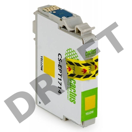 Картридж струйный Cactus CS-EPT1714 желтый для Epson Expression Home XP-33/103/203/207 (10ml)