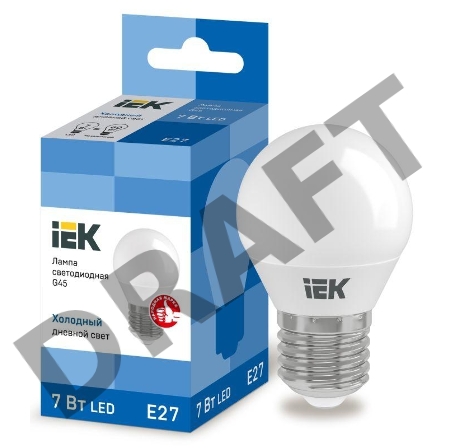 Лампа светодиодная ECO G45 7Вт шар 230В 6500К E27 ИЭК LLE-G45-7-230-65-E27
