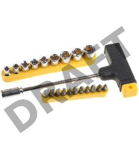 Набор STAYER 2540-H20  с Т-образной ручкой с насадками. 21 предмет